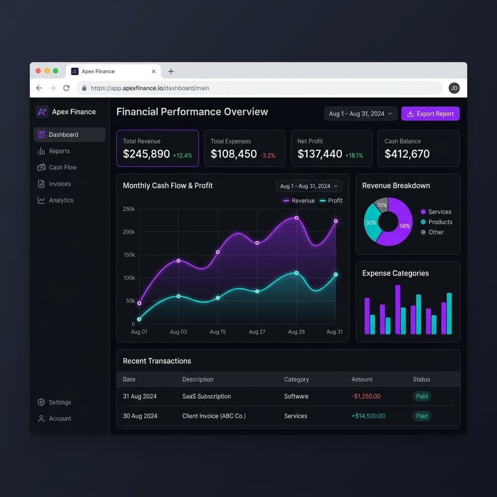 Accounting System: ejemplo visual de Backoffice inteligente creado para mejorar -64% trabajo manual