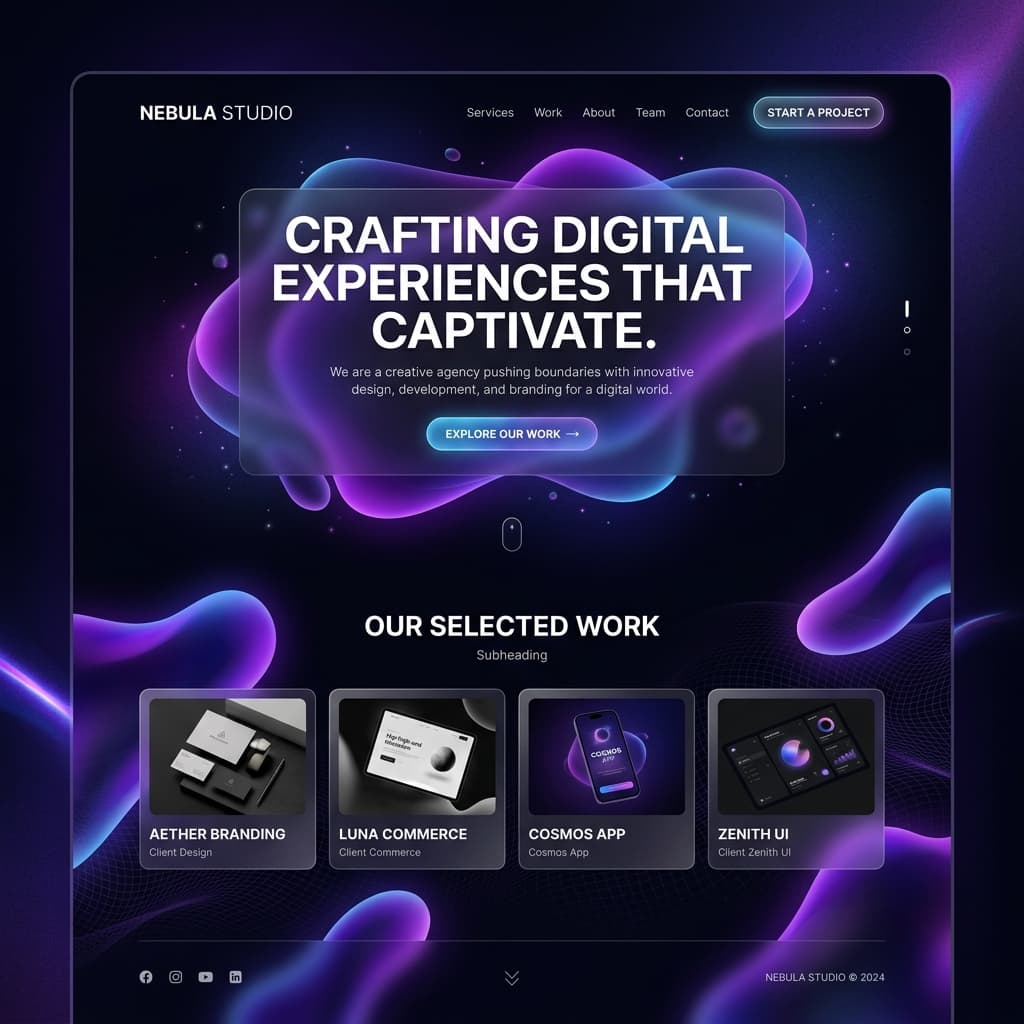 Homepage Editorial: ejemplo visual de Brand performance creado para mejorar Marca premium en 14 días